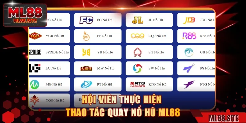 Hội viên thực hiện thao tác quay nổ hũ ML88