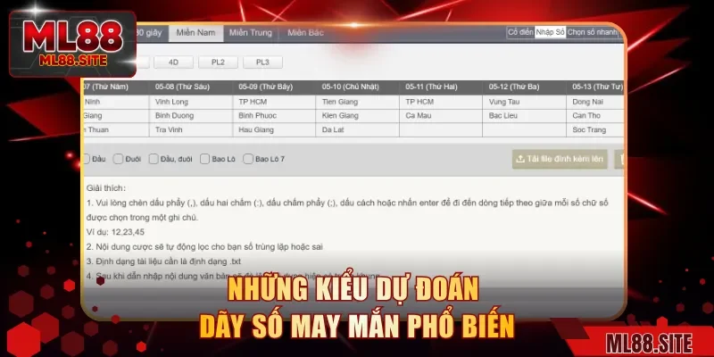 Những kiểu dự đoán dãy số may mắn phổ biến